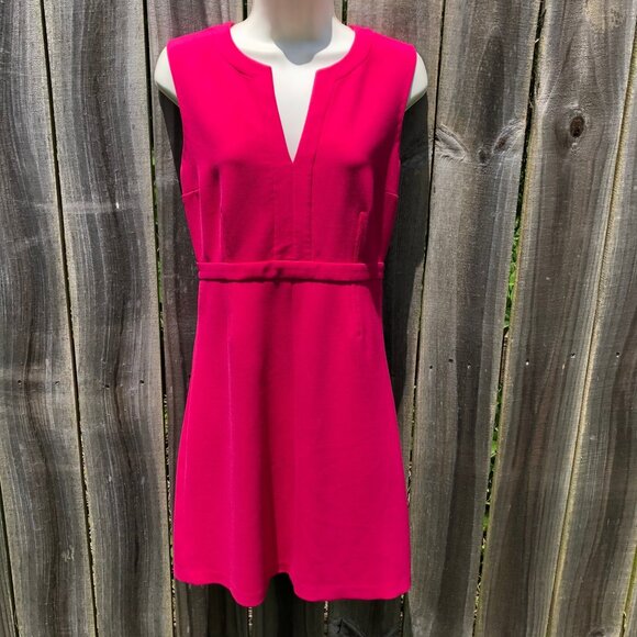 Diane Von Furstenberg Pink Dress 2 Banded Caftan Fleur Sleeveless Mini XS V Neck - Picture 6 of 11